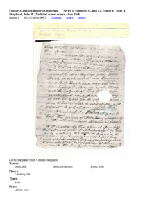 Shepherd, John W., Undated school essays, circa 1840