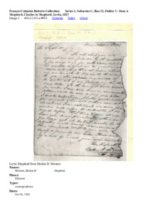 Shepherd, Charles to Shepherd, Levin, 1827