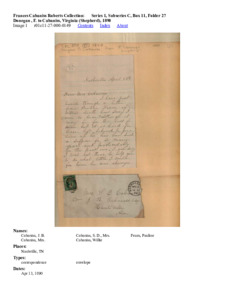 Donegan , F. to Cabaniss, Virginia (Shepherd), 1890