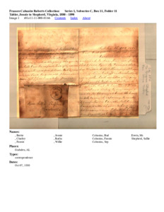 Tabler, Jennie to Shepherd, Virginia, 1880 - 1890