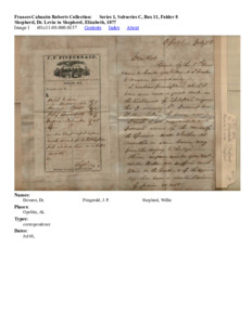 Shepherd, Dr. Levin to Shepherd, Elizabeth, 1877