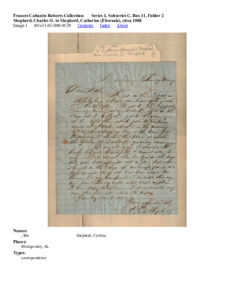 Shepherd, Charles O. to Shepherd, Catherine (Ebersole), circa 1880