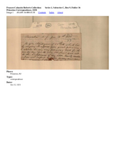Princeton Correspondence, 1838