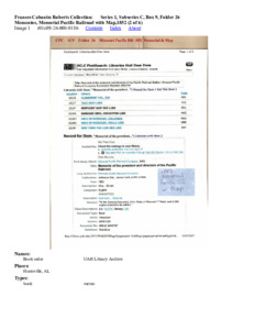 Mementos, Memorial Pacific Railroad with Map,1852 (2 of 6)