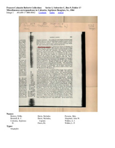 Miscellaneous correspondence to Cabaniss, Septimus Douglass, Sr., 1864