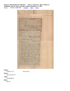 Wildbahm, Isaac &amp; Ada to Cabaniss, Septimus Douglass, Sr., 1856