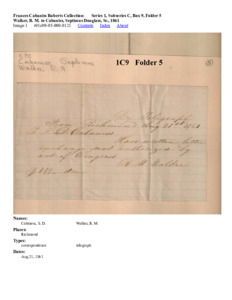 Walker, R. M. to Cabaniss, Septimus Douglass, Sr., 1861