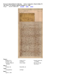 Tate, John S. to Cabaniss, Septimus Douglass, Sr., 1868