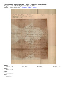 Slaughter, J. A. to Cabaniss, Septimus Douglass, Sr., 1871