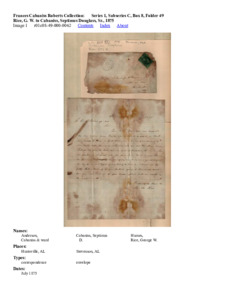 Rice, G. W. to Cabaniss, Septimus Douglass, Sr., 1875