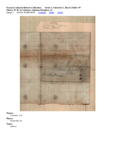 Moore, W. H. to Cabaniss, Septimus Douglass, Sr.