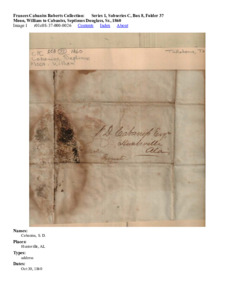 Moon, William to Cabaniss, Septimus Douglass, Sr., 1860