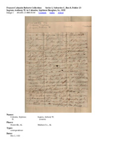 Ingram, Anthony W. to Cabaniss, Septimus Douglass, Sr., 1832