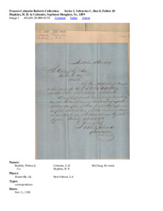Hopkins, H. D. to Cabaniss, Septimus Douglass, Sr., 1859