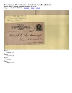 Henry, Sam to Cabaniss, Septimus Douglass, Sr., 1878