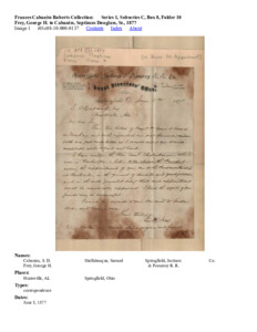 Frey, George H. to Cabaniss, Septimus Douglass, Sr., 1877