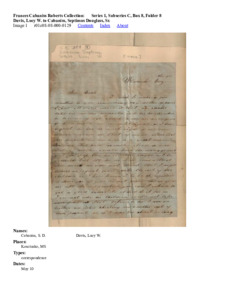 Davis, Lucy W. to Cabaniss, Septimus Douglass, Sr.