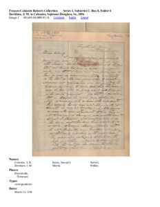 Davidson, J. M. to Cabaniss, Septimus Douglass, Sr., 1856