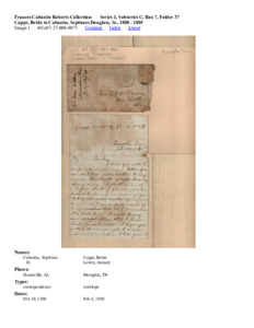 Capps, Bettie to Cabaniss, Septimus Douglass, Sr., 1880 - 1885