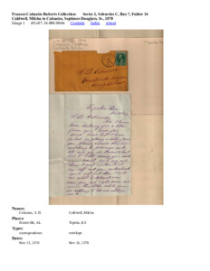 Caldwell, Milcha to Cabaniss, Septimus Douglass, Sr., 1870