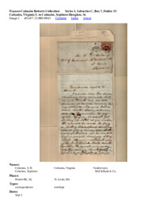 Cabaniss, Virginia S. to Cabaniss, Septimus Douglass, Sr.