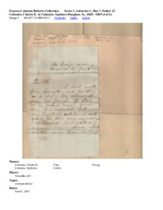 Cabaniss, Charles E. to Cabaniss, Septimus Douglass, Sr., 1868 - 1869 (4 of 6)