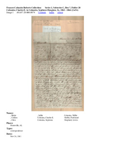 Cabaniss, Charles E. to Cabaniss, Septimus Douglass, Sr., 1861 - 1864 (2 of 6)