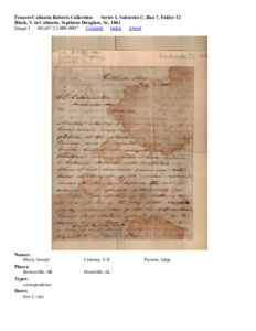 Black, S. to Cabaniss, Septimus Douglass, Sr., 1861