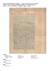 Allen, Carrie C. to Cabaniss, Septimus Douglass, Sr., 1874-1882 (2 of 2)