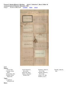 Announcements of Death &amp; Mementos, 1903