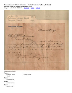 Puryear, Frank  to Cabaniss, James Budd, 1895