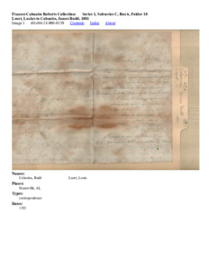 Lucet, Lucius to Cabaniss, James Budd, 1881