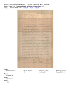 Humes, Ellelee C. &amp; Chapman, Rosalie to Cabaniss, James Budd, 1891