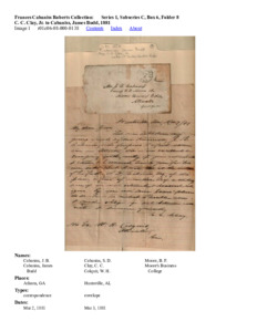 C. C. Clay, Jr. to Cabaniss, James Budd, 1881