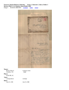 Berney, Eliza G. to Cabaniss, James Budd, 1890