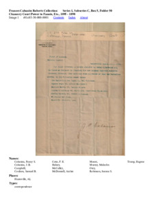 Chancery Court Power to Fannie, Etc., 1895 - 1898