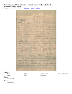 Written by Fannie to Martin