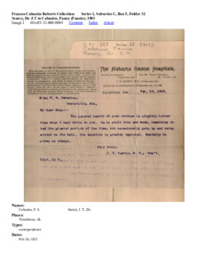 Searcy, Dr. J.T  to Cabaniss, Fanny (Fannie), 1903