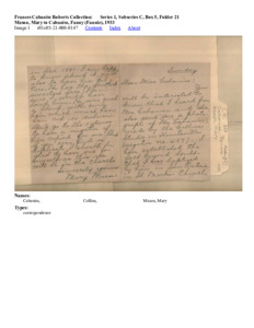 Mason, Mary to Cabaniss, Fanny (Fannie), 1933