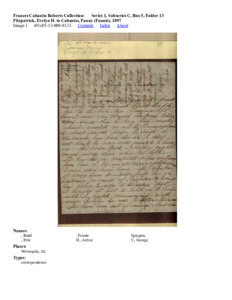 Fitzpatrick, Evelyn H. to Cabaniss, Fanny (Fannie), 1897