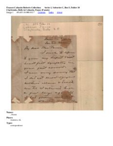 Claybrooke, Belle to Cabaniss, Fanny (Fannie)