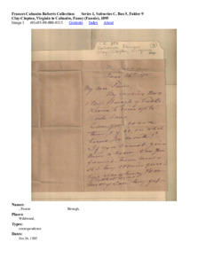 Clay-Clopton, Virginia to Cabaniss, Fanny (Fannie), 1895