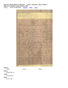 Bibb, W to Cabaniss, Fanny (Fannie), 1896