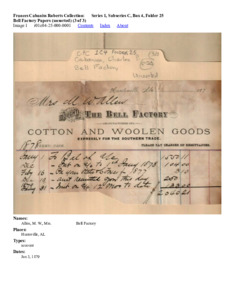 Bell Factory Papers (unsorted) (3 of 3)