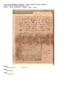 Larkin, W. R. to Cabaniss, Charles Pines, 1877