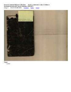 Personal Journal and Church Almanac, 1870-1877