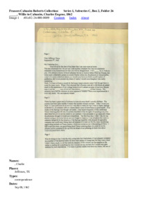 _____, Willie to Cabaniss, Charles Eugene, 1862