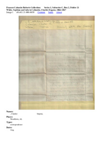 White, Septima and Ada to Cabaniss, Charles Eugene, 1866-1867