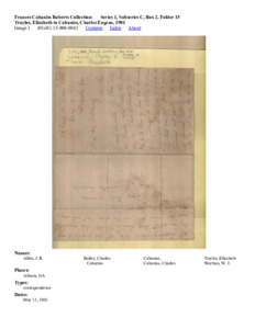 Traylor, Elizabeth to Cabaniss, Charles Eugene, 1901