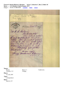 Ryan, ____ to Cabaniss, Charles Eugene, 1877